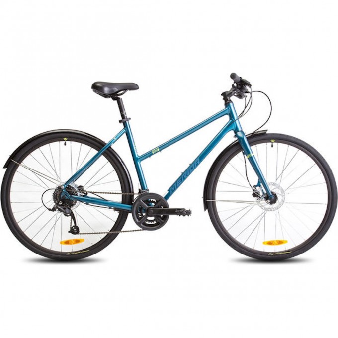 Велосипед MERIDA Crossway Urban 50 TealBlue/SilverBlue/Lime, рама L 4680109739511